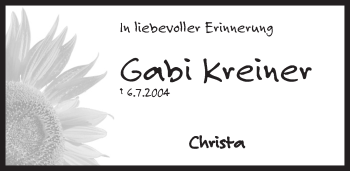 Traueranzeige von Gabi Kreiner von Pegnitz-Zeitung